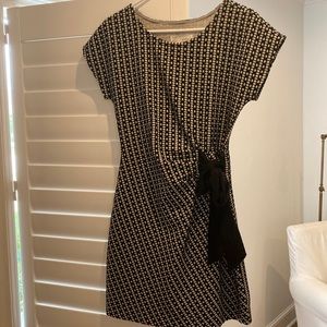Anthropologie Saturday Sunday Black and Cream Tie Dress Size Small